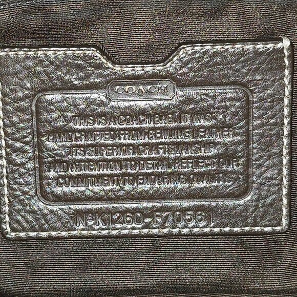 COACH F70561 Heritage Logo Large 22" Dark Brown Web & Leather Boston Duffel Bag - Picture 9 of 12